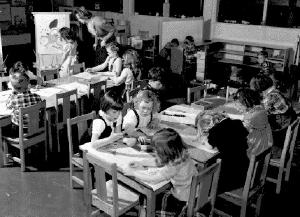Kindergarten class, 1954